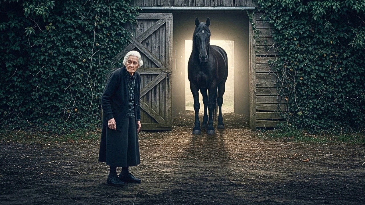 Elderly Widow Found a Hidden Barn on Her Land — Guarded by the Untameable Stallion