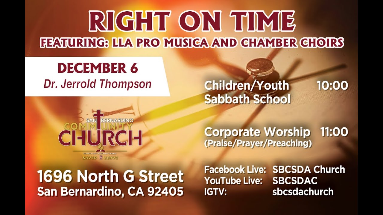 Right On Time (Featuring LLA Pro Musica and Chamber Choir) by Pastor Jerrold Thompson 12-06-2025