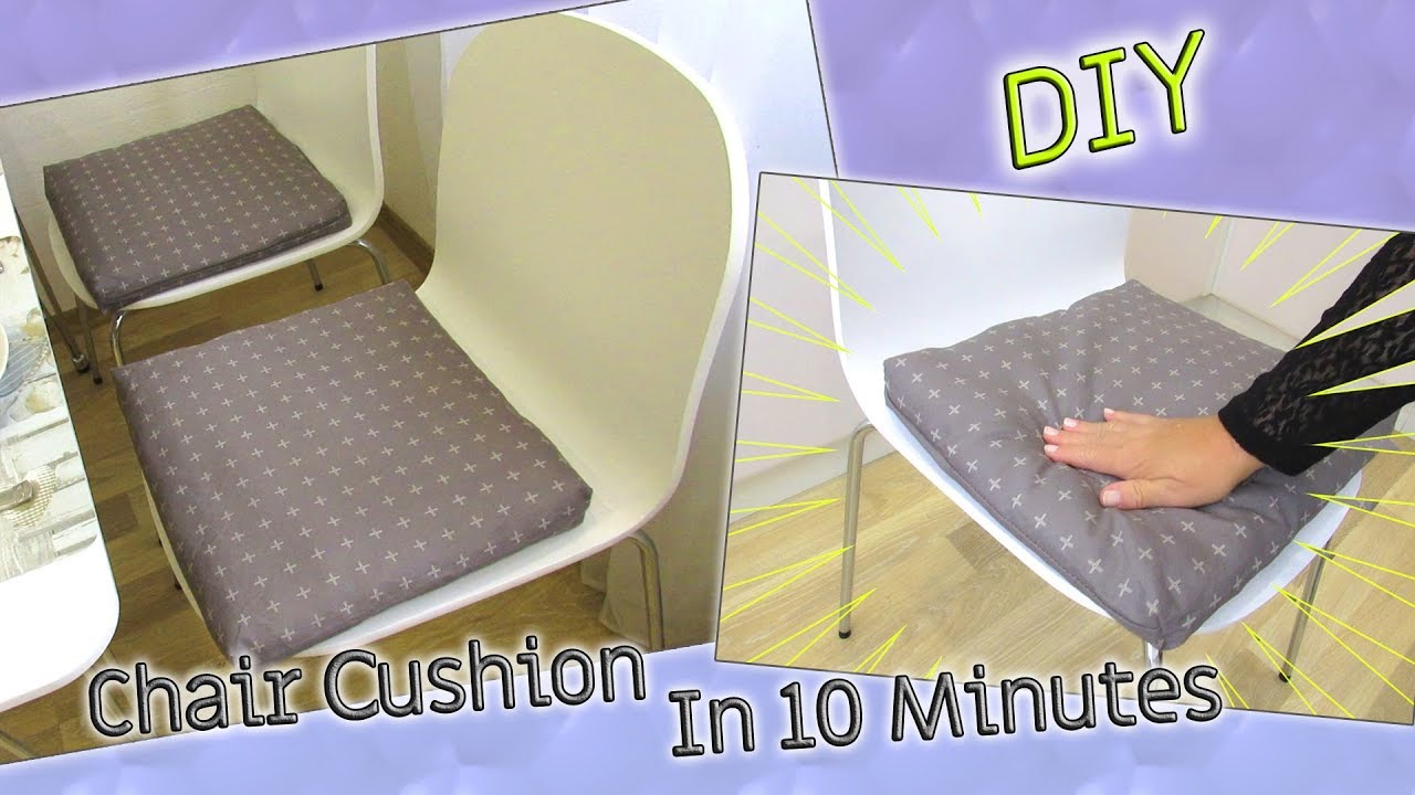 DIY Chair Сushion Using Pillowcase In 10 Minutes - How To Make Seat Pad Dining Room - Easy And Cheap