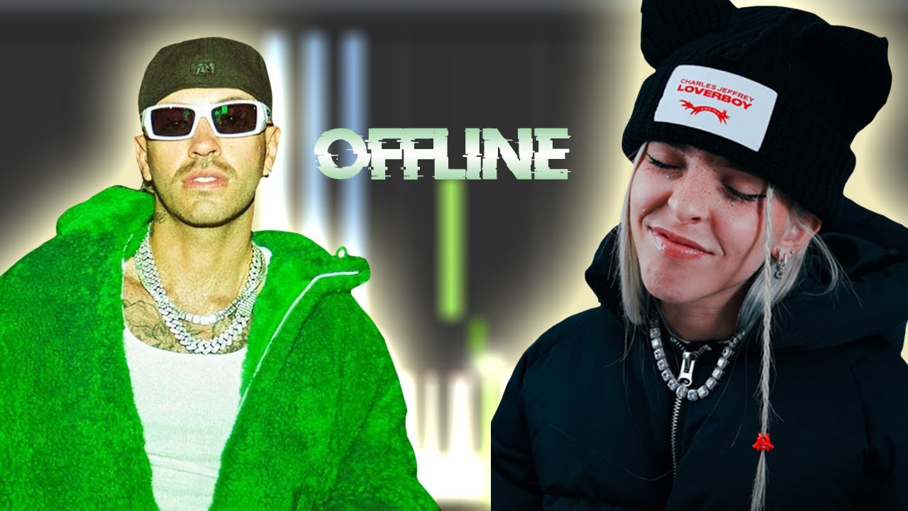 Young Miko & Feid - Offline | Instrumental Piano Tutorial / Partitura / Karaoke / MIDI