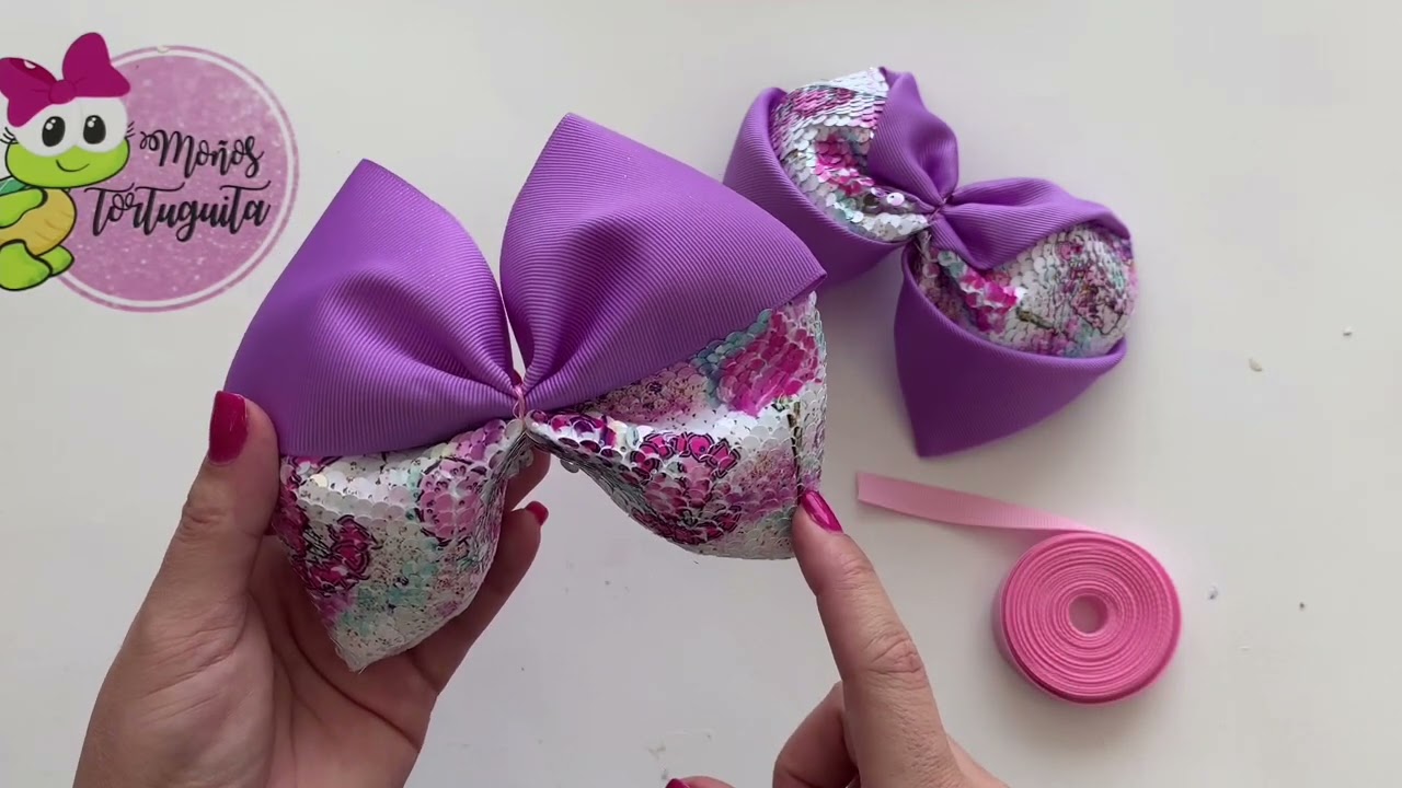 Cómo hacer 🎀 moños con listón de 7.5 cm