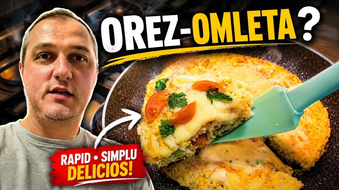 Mai bun decât Pizza ? Orez-omletă la tigaie - Rețetă simplă din orez și ouă