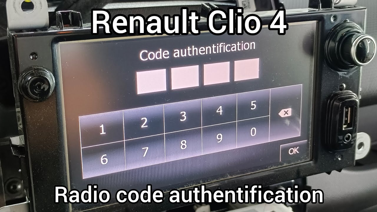 Renault Clio 4 radio code authentification