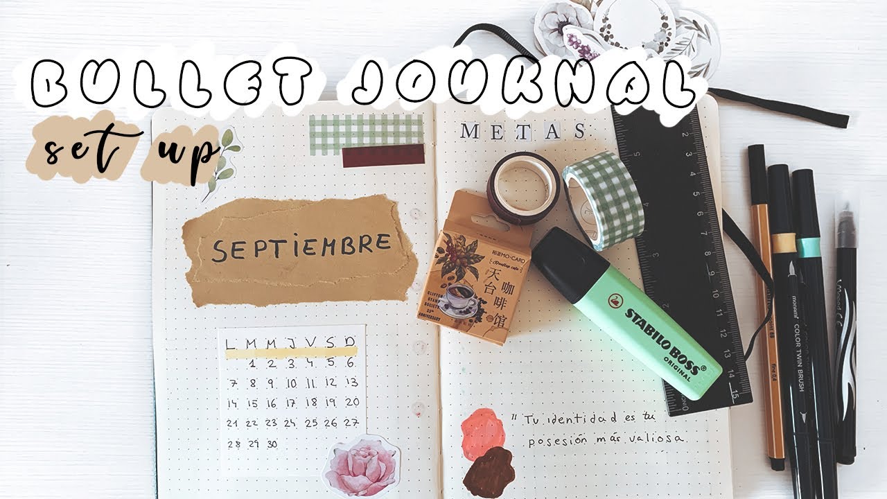 septiembre set up bullet journal 🌿
