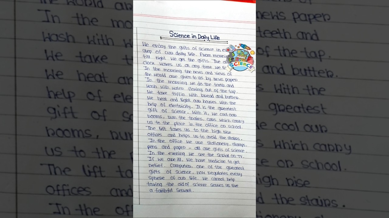 Science In Daily Life Essay In English | Importance Of Science Essay🧪 #shorts #ytshorts