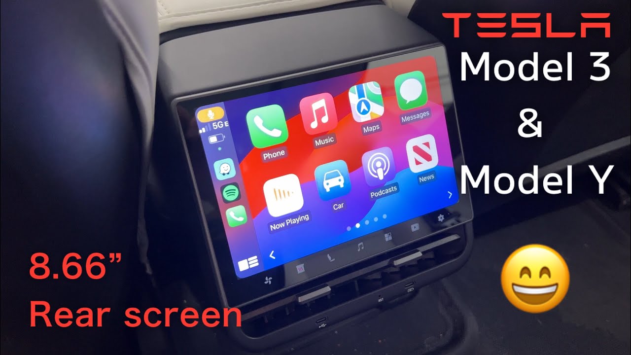 Tesla Model 3 and Y Backseat Entertainment Screen - the Tes Studio R86!  Installation and review!