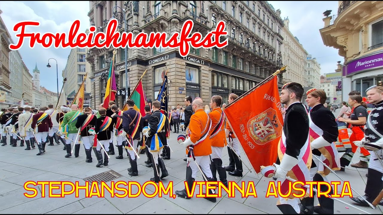 Fronleichnamsprozession in Wien Österreich