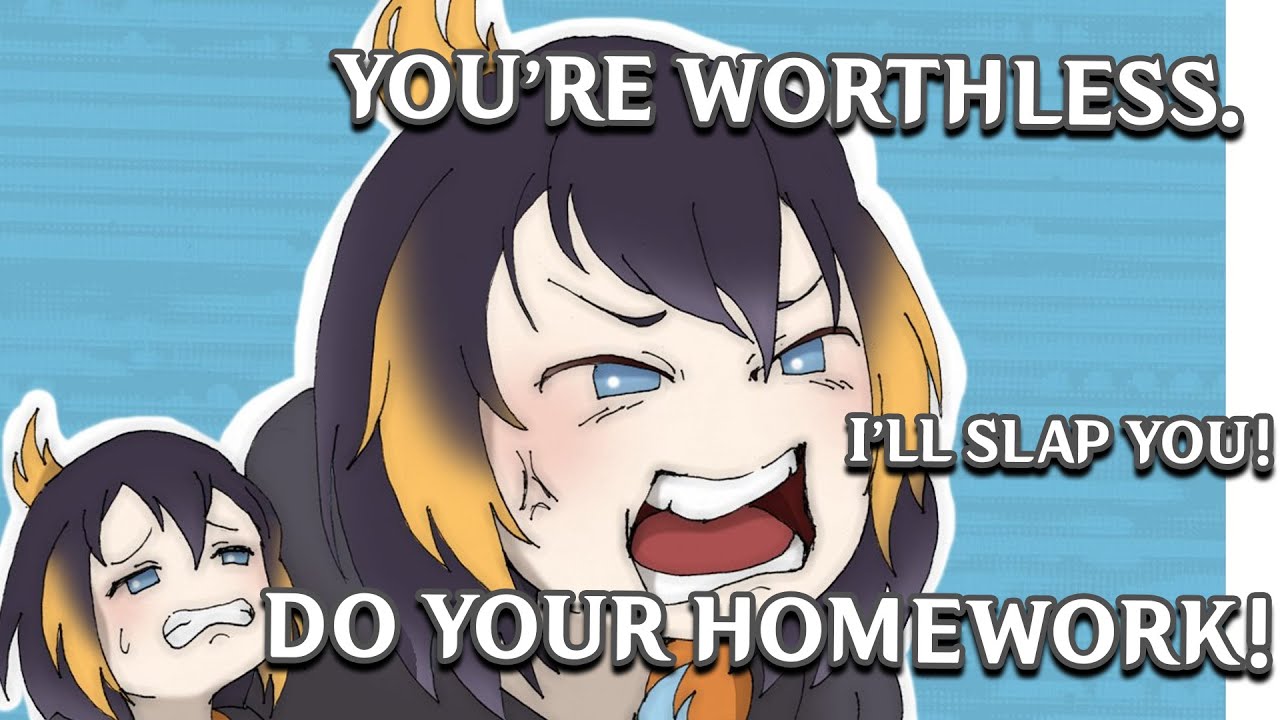 Petra calls you WORTHLESS again.. and SLAPS you. then tells you to DO YOUR HOMEWORK. (NIJISANJI EN)