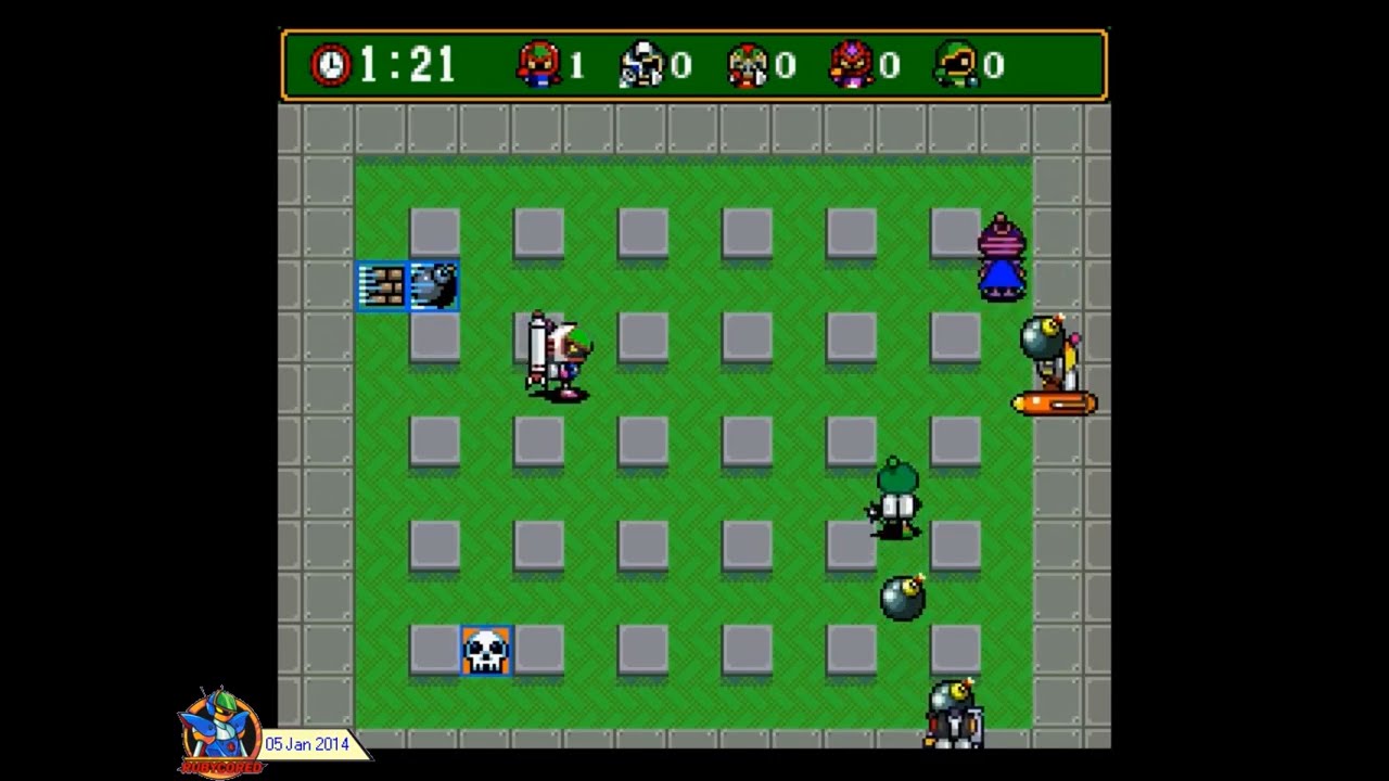 Super Bomberman 4 (1996, SNES) - Multiplayer: Mania Mode [720p]