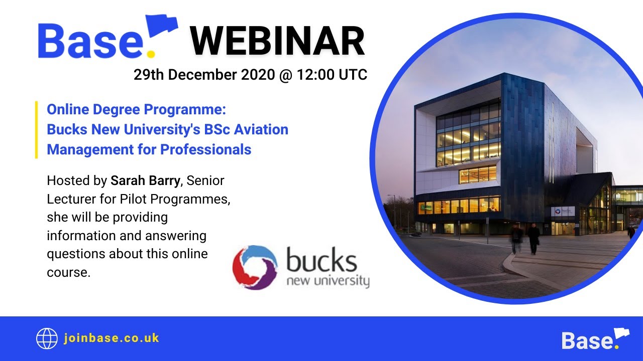 Online Degree Programme: Bucks New University's BSc Aviation Management for Professionals