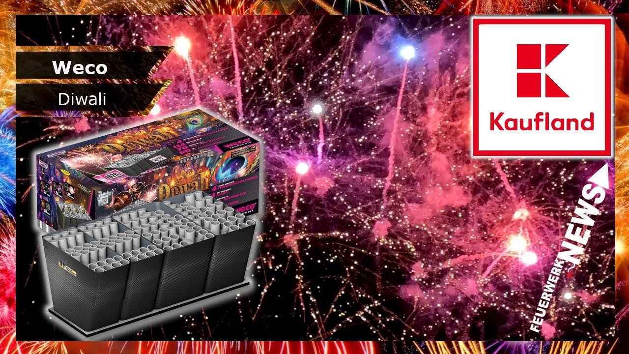SEHR STARK! 111&euro; KAUFLAND FEUERWERK 2025 DIWALI | Weco Verbundfeuerwerk