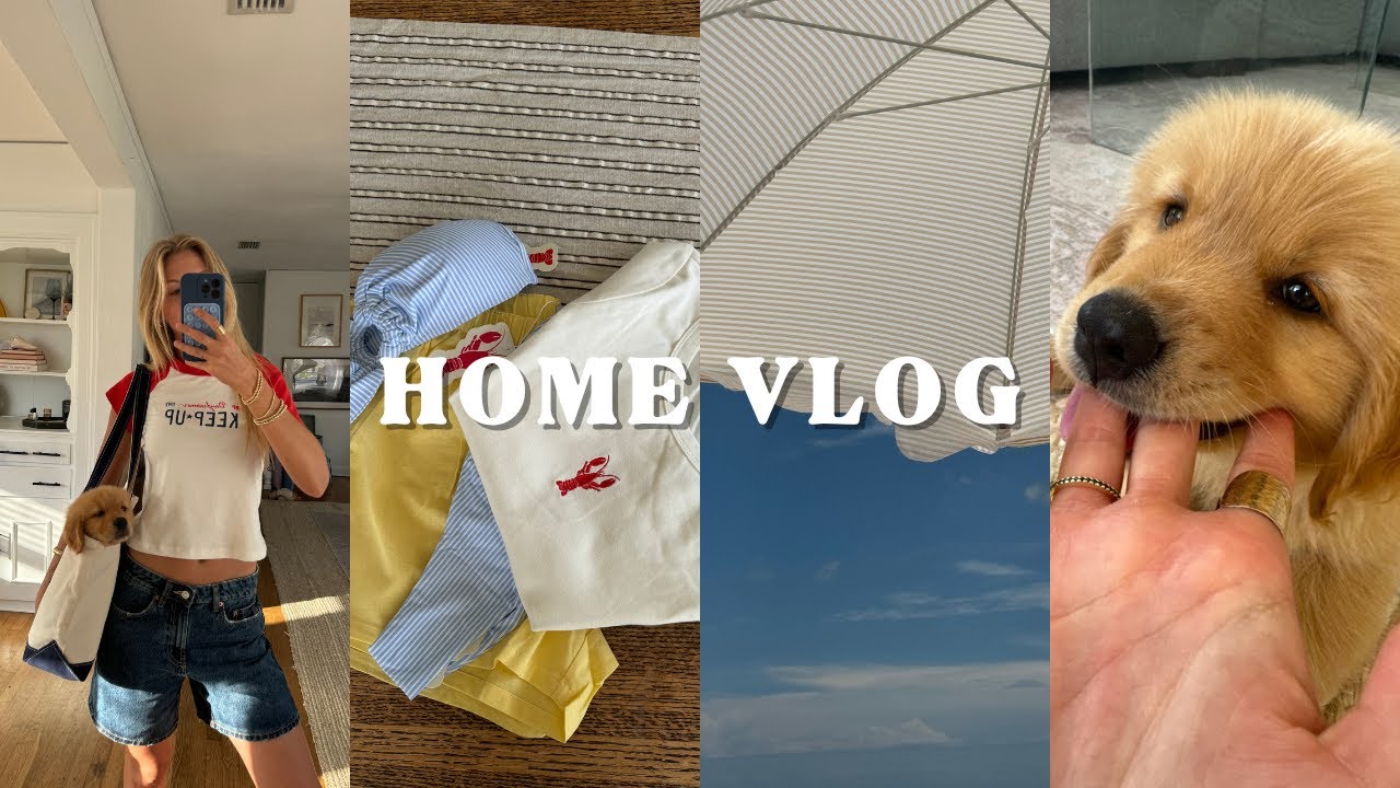 VLOG: a few days at home, PR haul, cookouts, life w a puppy!