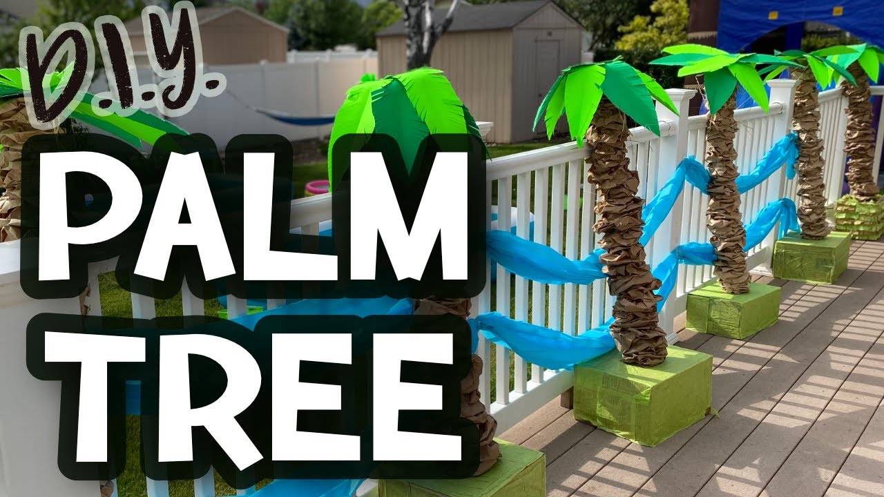 How to make PALM TREE decorations CHEAP and Easy