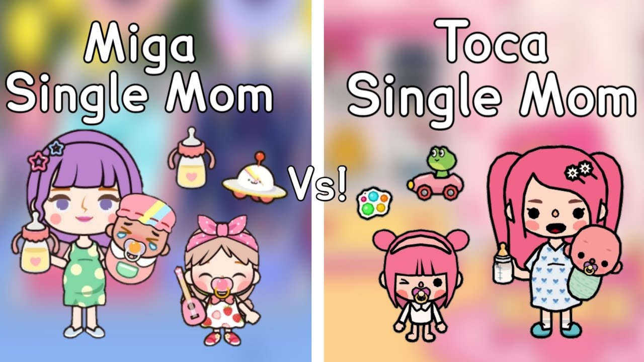 Miga Single Mom Vs! Toca Single Mom 😍🤱🏻👥 | Toca Life World ✨ | Miga World 🌎 | Toca Boca