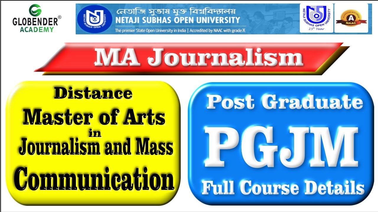 Nsou MA Journalism Nsou PGJM || Master Of Journalism and Mass Communication Distance Post Graduate