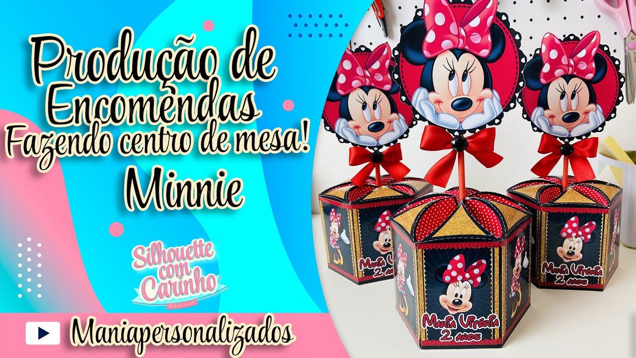 Montando centros de mesa da Minnie vermelha! Vídeo de produção