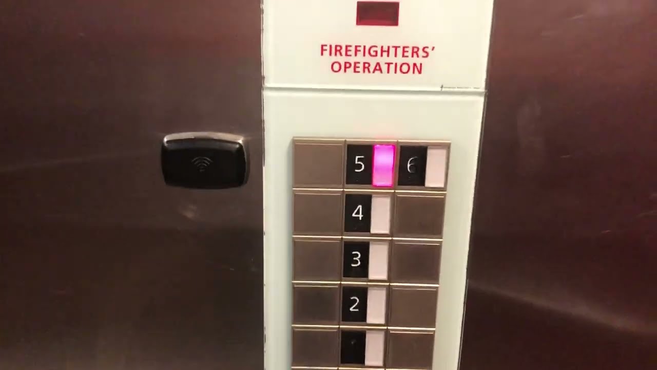 Worn Schindler 3300 service elevator - The Durham Hotel - NC