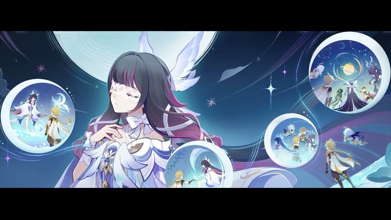 Columbina - Memories of the Moon Web Event #genshinimpact #illustration #animation  #event #games