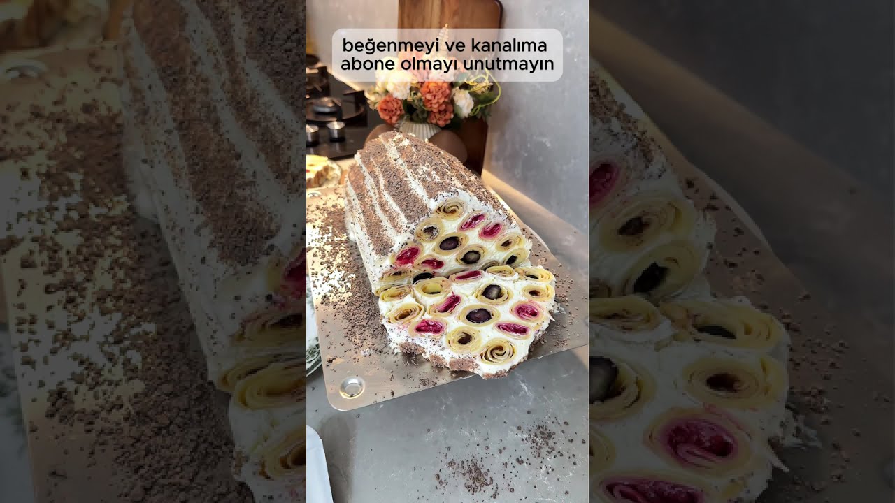 Yaban mersinli frambuazlı çikolatalı krep pasta#kreppastası#tatlı#çikolatalıtatlı#meyvelitatlı