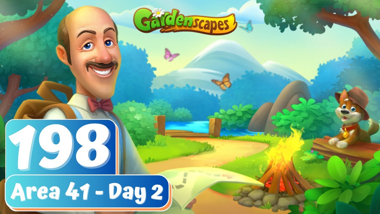 Gardenscapes - Part 198 - Area 41 - Day 2 - Gameplay