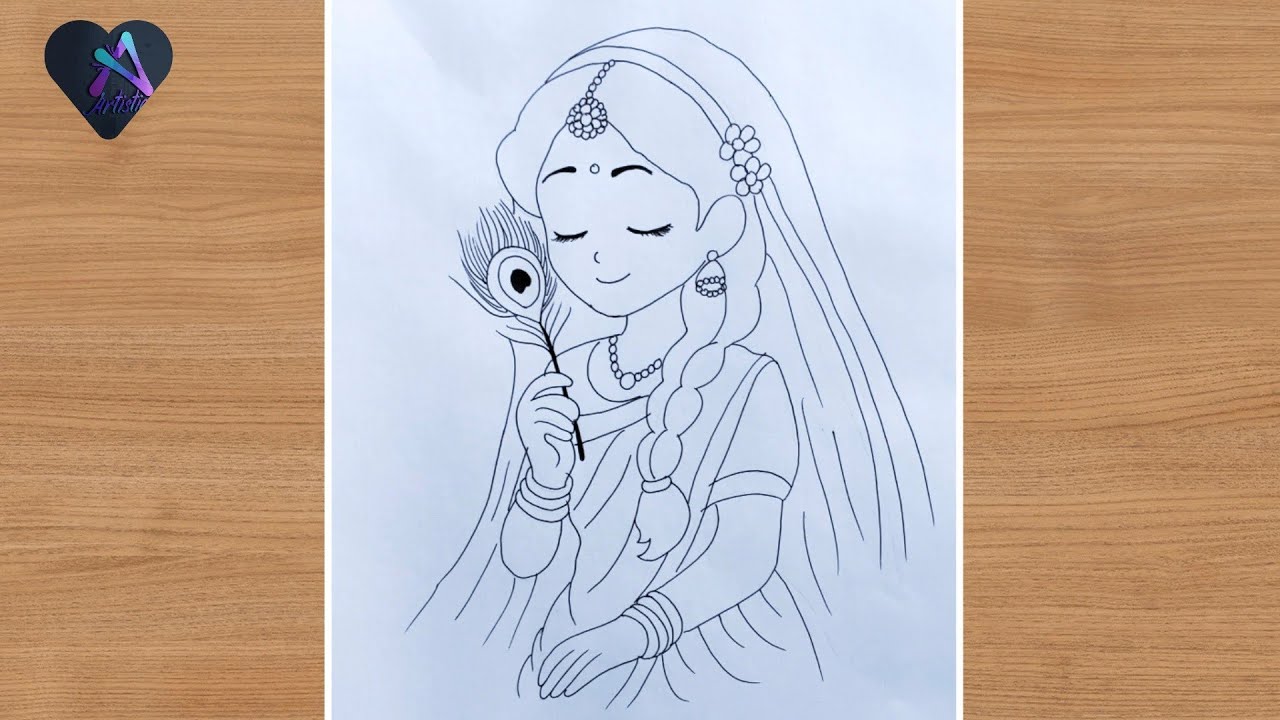 How to draw Radha Rani | Radha Rani drawing easy step by step 2026 