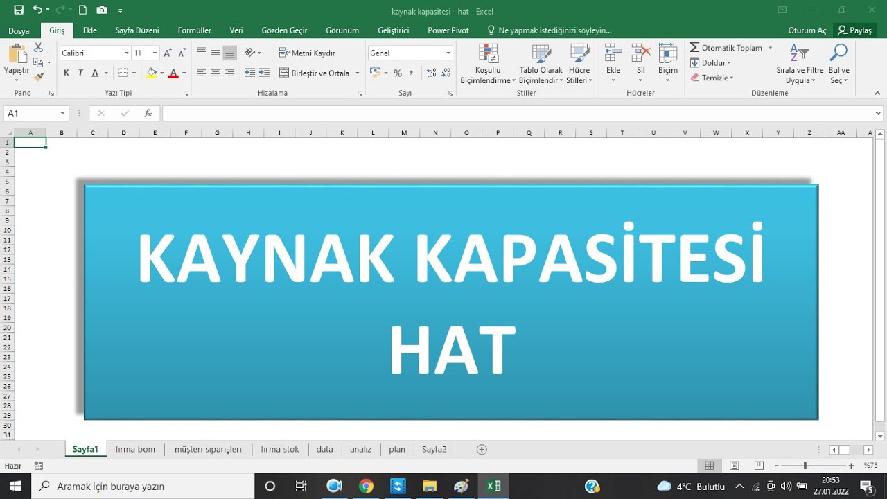 KAYNAK KAPASİTESİ - HAT PERFORMANSI...