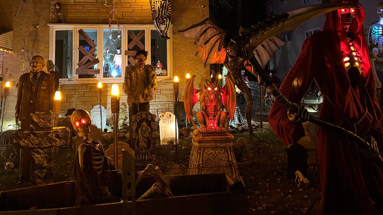 Beware of Barnsdale Halloween Yard Home Haunt Display 2024 (Chicago Suburbs)