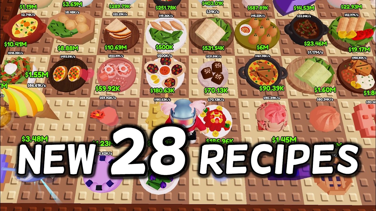 NEW 28 RECIPES in CRAFT FOOD [ 480 ] Roblox How to Cook