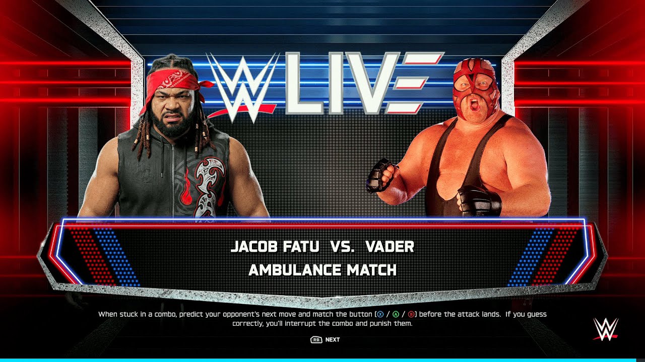 WWE 2K25 FULL MATCH - Jacob Fatu vs. Vader - Ambulance Match