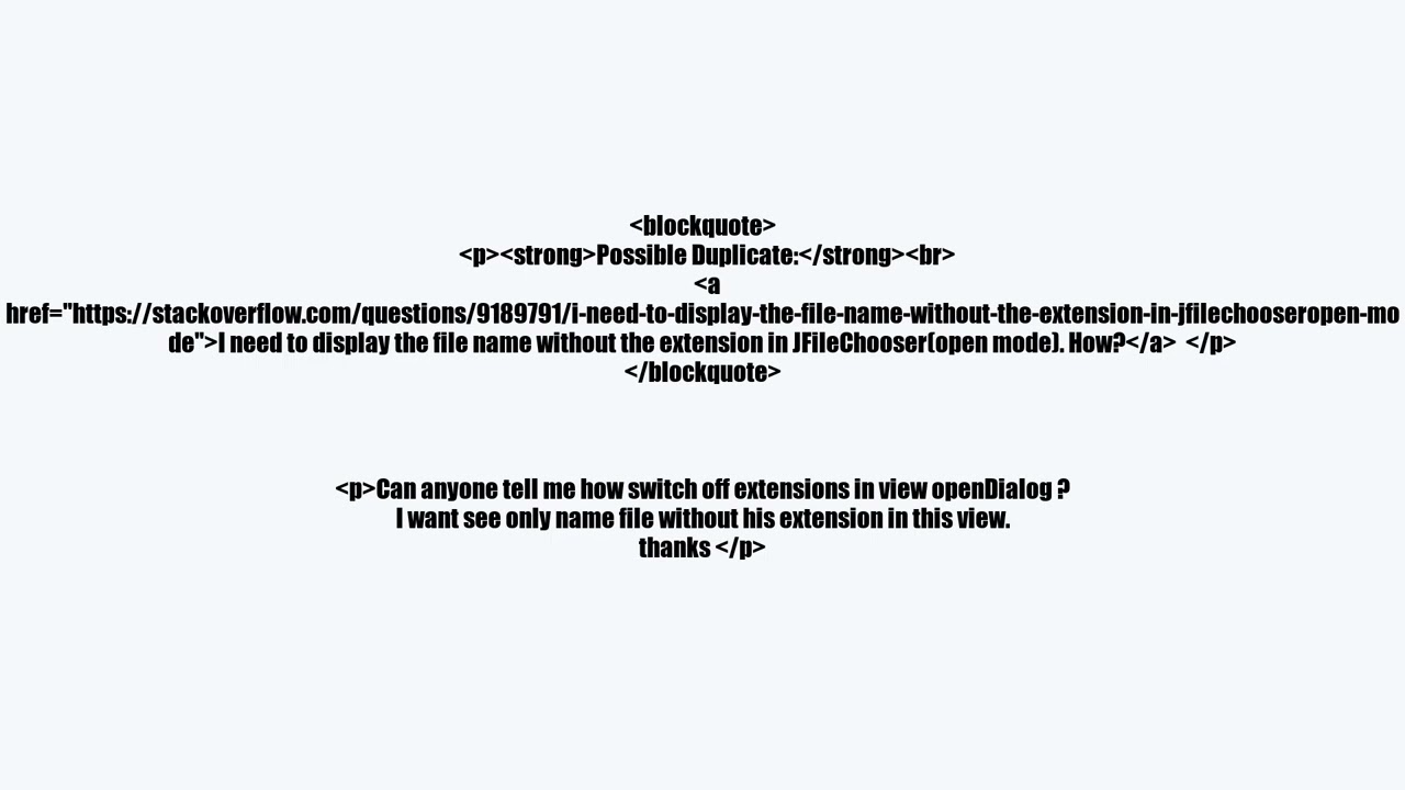 JFileChooser extension