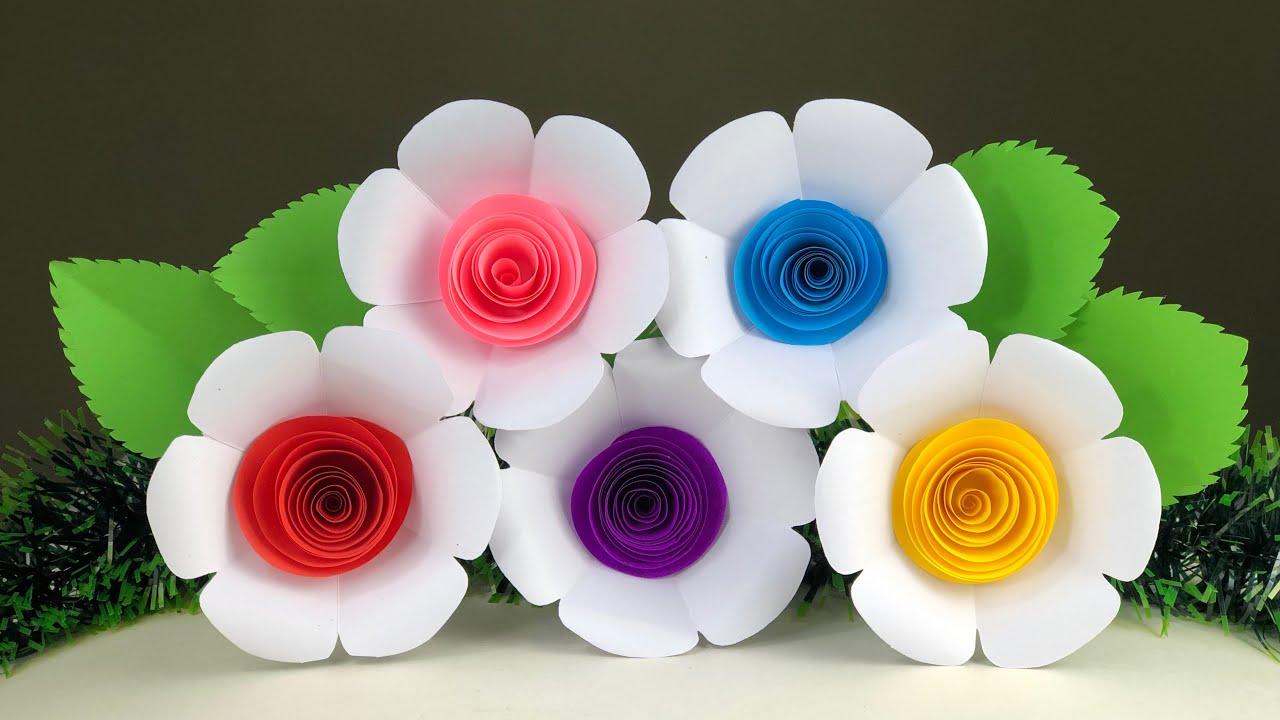 Amazing Paper Flower Making | Paper Flowers | Home Decor | Paper Craft | Flower Making | DIY | Craft