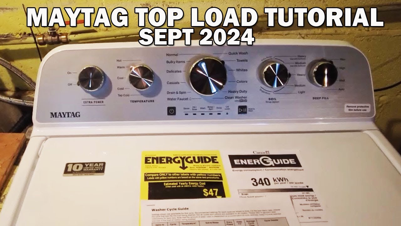 Демонстрация стиральной машины Maytag с верхней загрузкой (сентябрь 2024 г.)