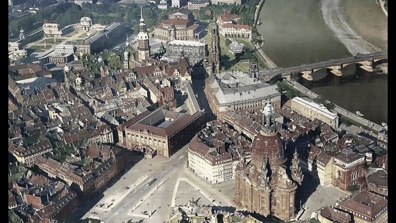 Dresden in historischen Luftbildaufnahmen