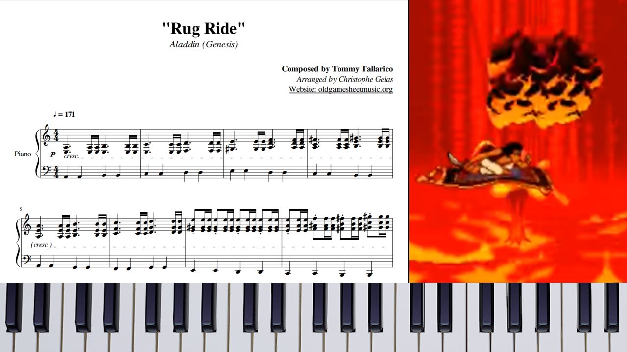 Aladdin - Rug Ride | Piano 🎹 (Sheet Music)