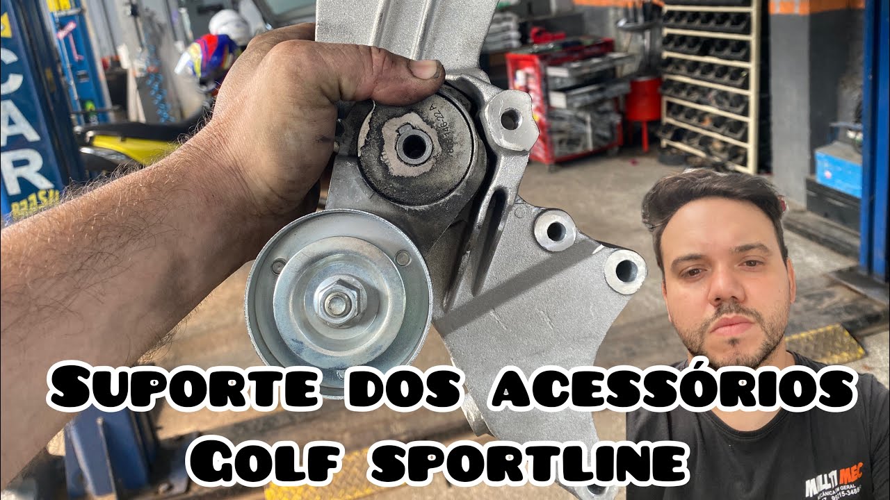 Suporte do alternador bomba de óleo compressor ac Golf spotline 1.6 quebrando por causa do tensor