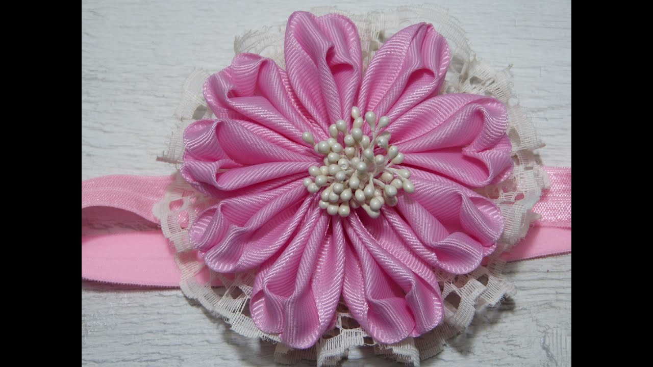 Flor pétalos Corazón cinta gros 4 , @FloresyMoñosFaciles