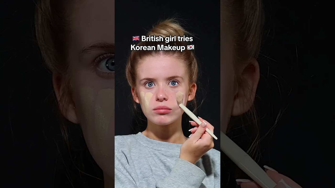 British Girl tries Korean Makeup 🇬🇧🇰🇷 product list 👇🏼 follow if you enjoy these videos 🫶🏼💕