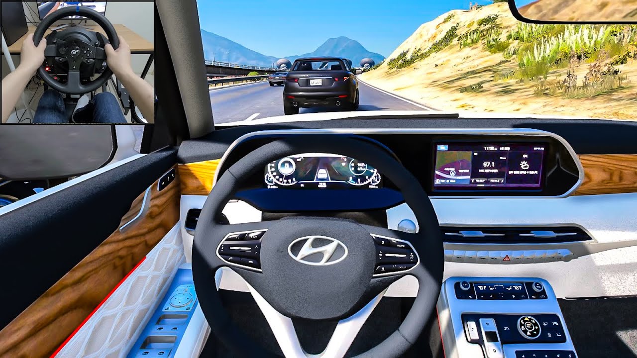 GTA 5 - 2021 Hyundai Palisade | NaturalVision Evolved [Steering Wheel gameplay]