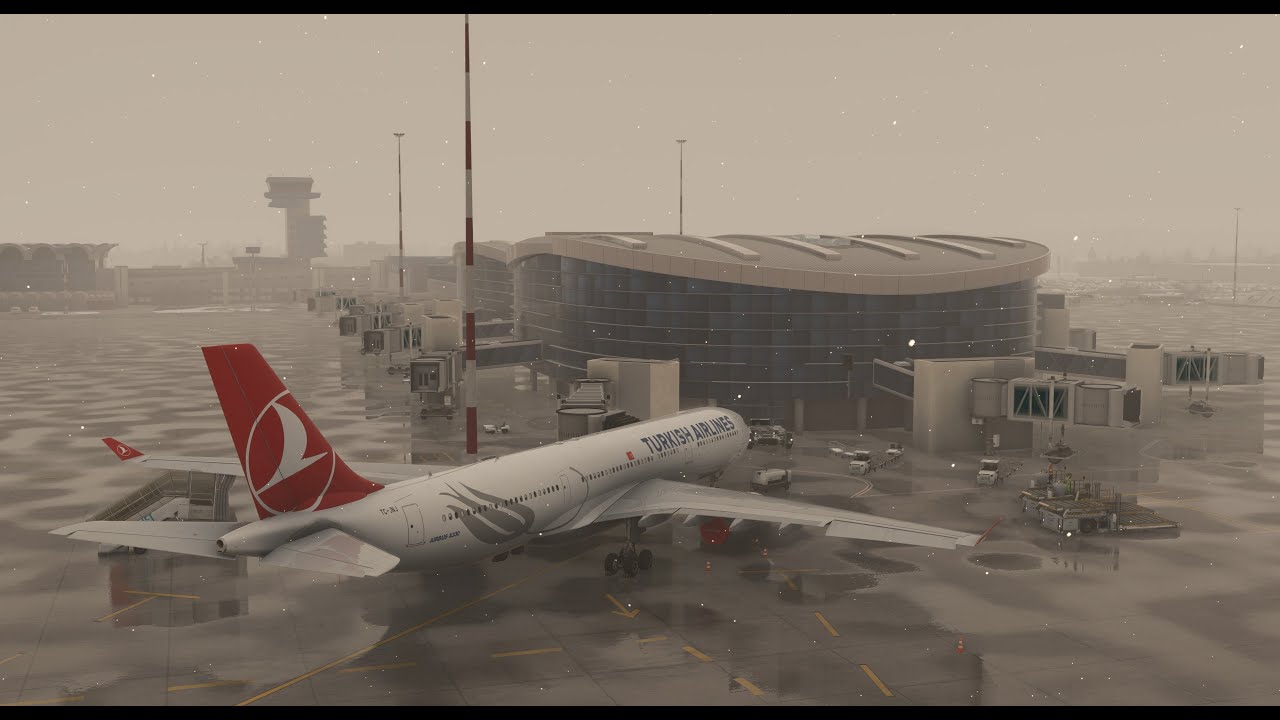 Snowy Bucharest (LROP) to Istanbul (LTFM) and Doha Hamad (OTHH) - Start of New Zealand trip MSFS2024
