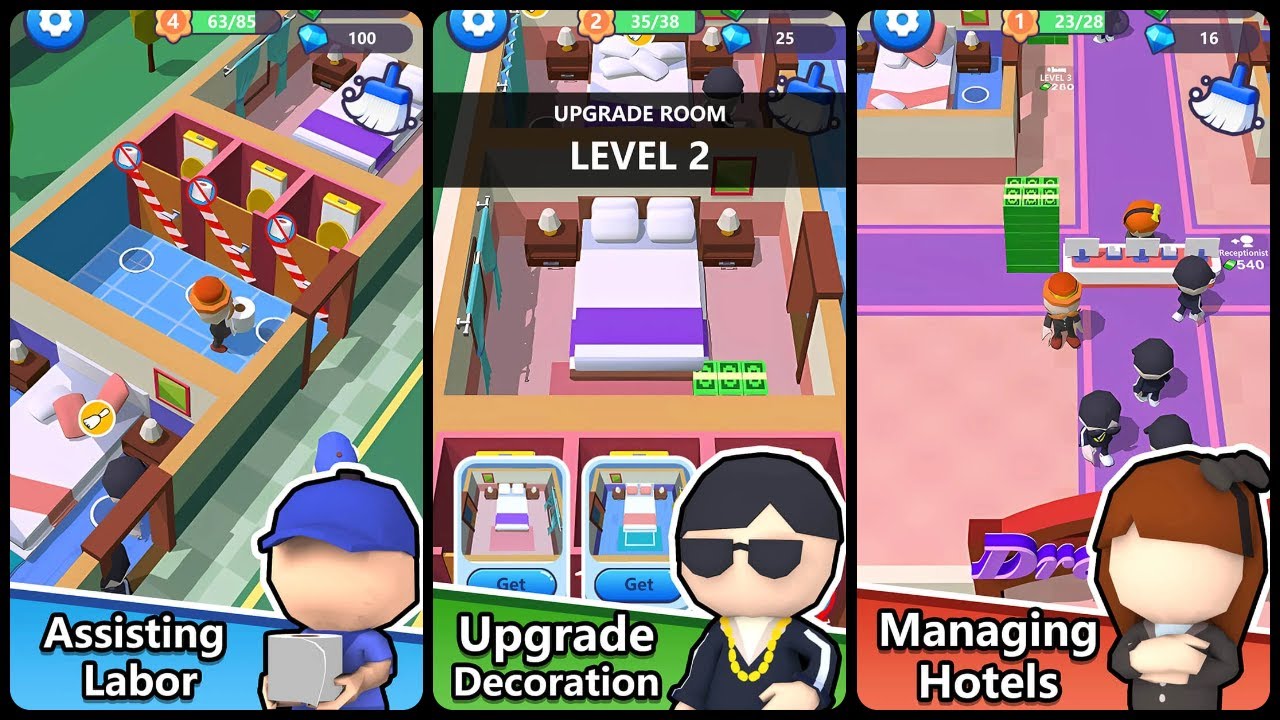 Cleaning Hero-My Mini Hotle Game Android Gameplay