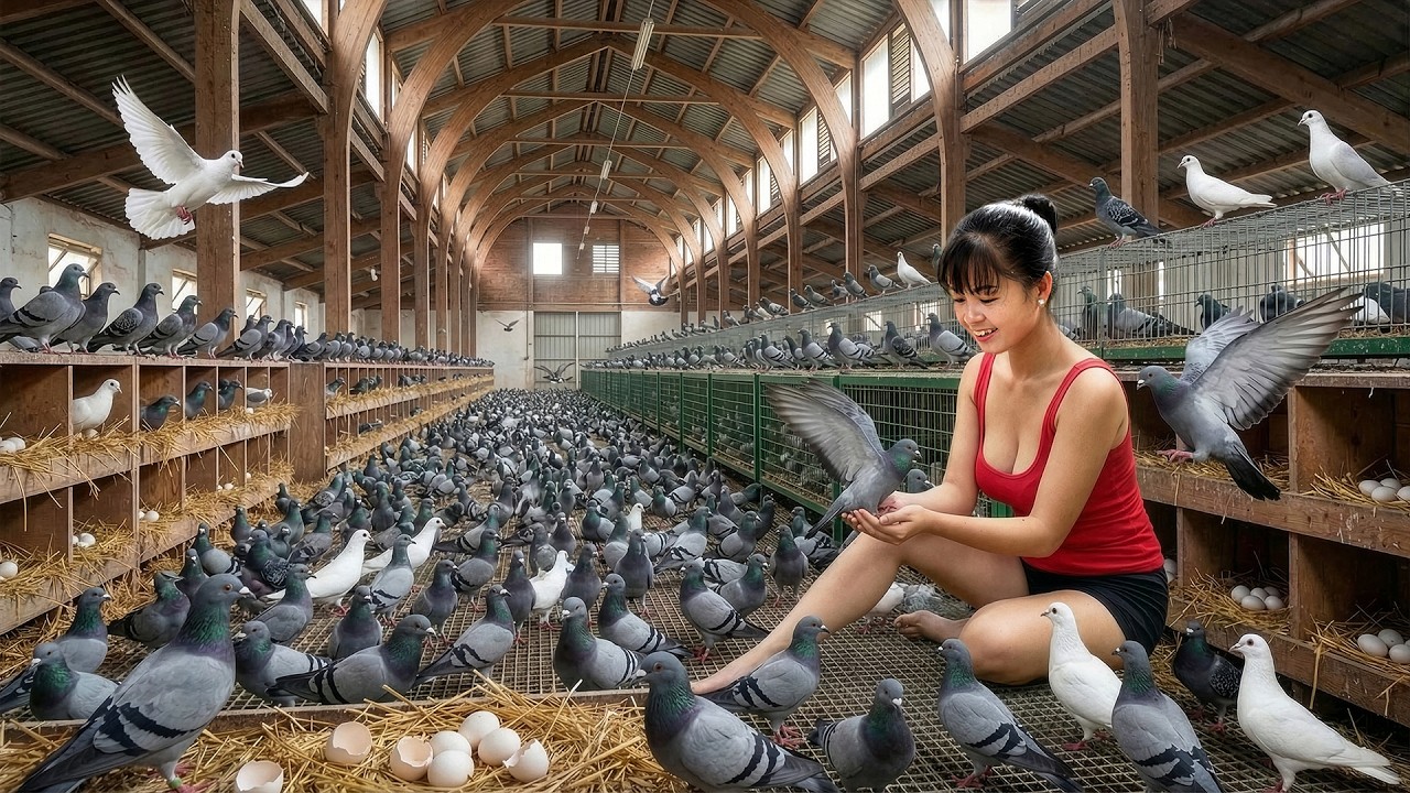 CEO Girl Harvests Hundreds of Farm-Raised Pigeons and Sells Them All at Market