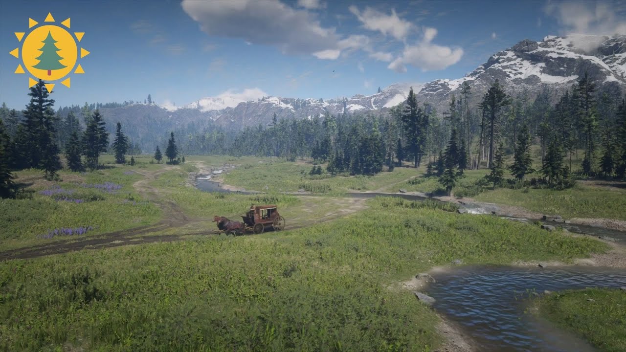 RED DEAD REDEMPTION 2 Ambience & Ambient Music | Big Valley | Little Creek River | Day/Night Cycles