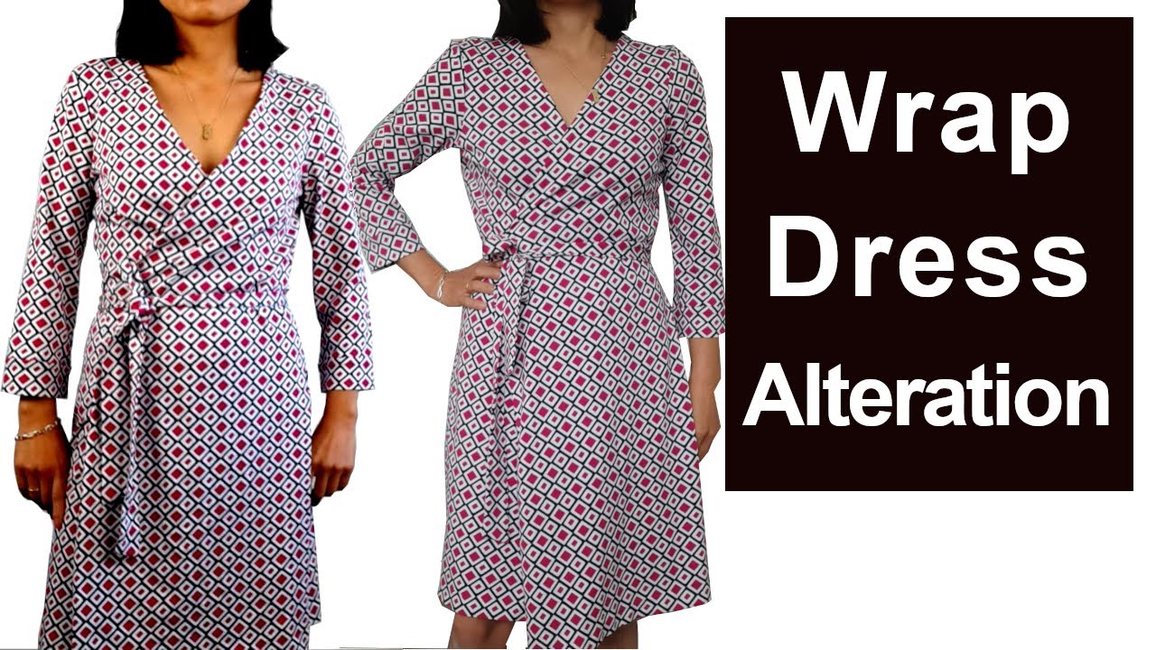 How to make a wrap dress fit in 3 steps/DVF wrap dress alteration.