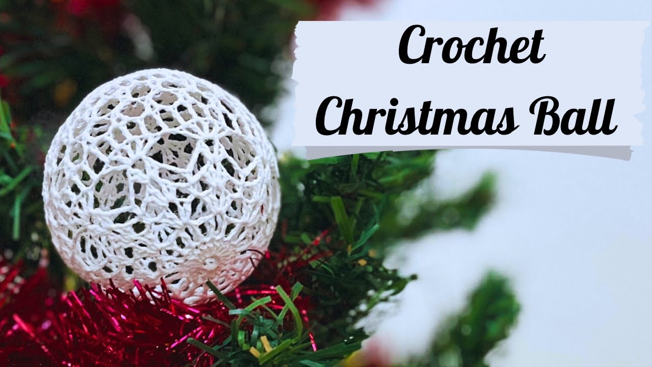 Crochet 🎄CHRISTMAS BALL🎄| Lace Christmas Ornament | Crochet tutorial for beginners