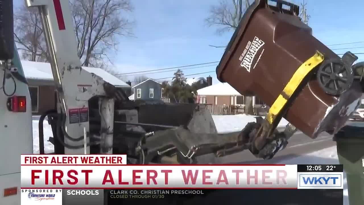 Rumpke works to catch up on routes as icy roads create safety concerns for workers