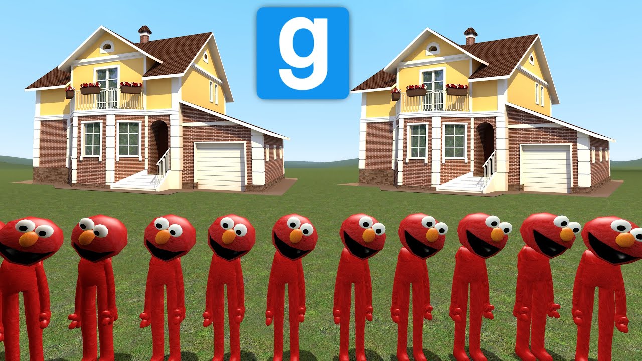 Elmo FAMILY VS HOUSES (Garry's Mod)