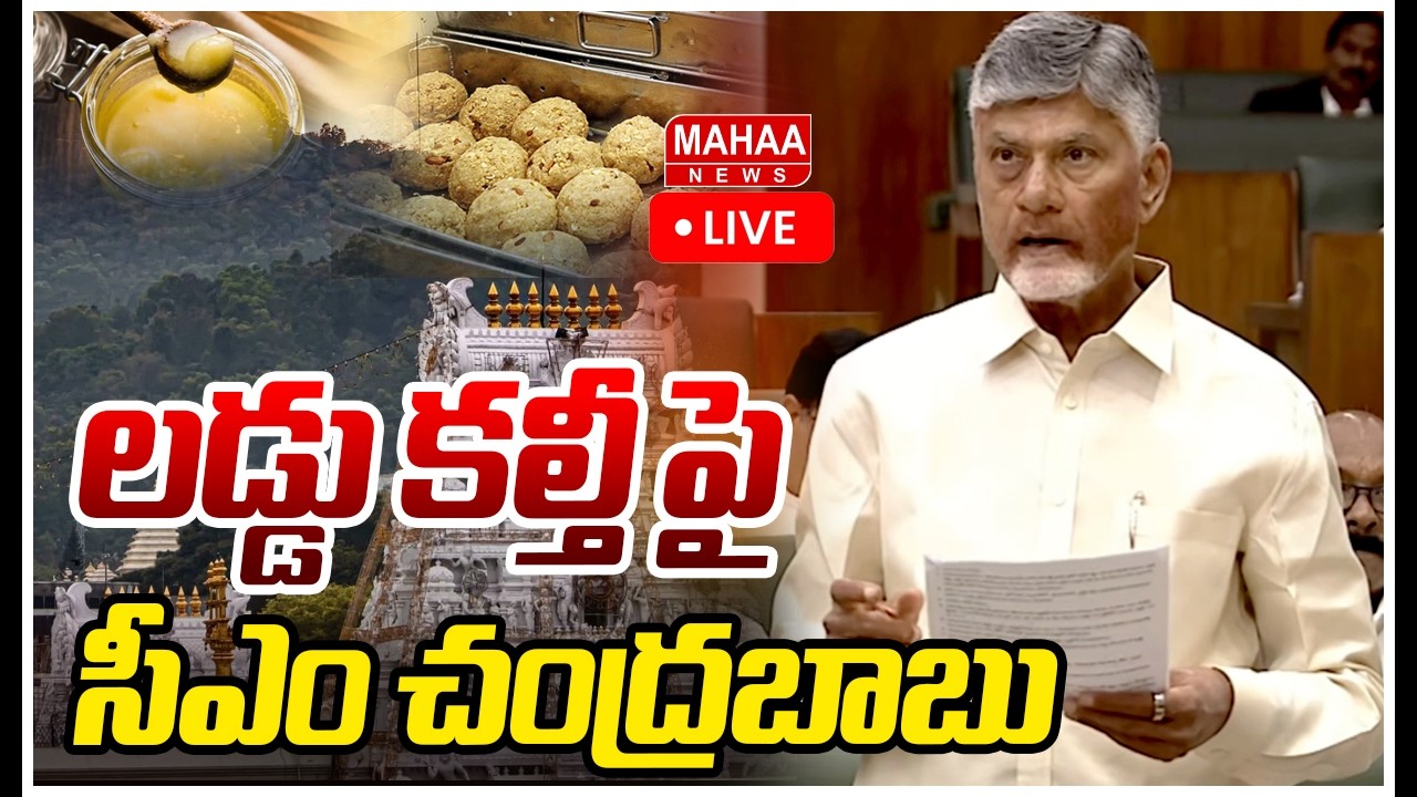 Live 🔴లడ్డు కల్తీ పై సీఎం చంద్రబాబు | CM Chandrababu Assembly Speech