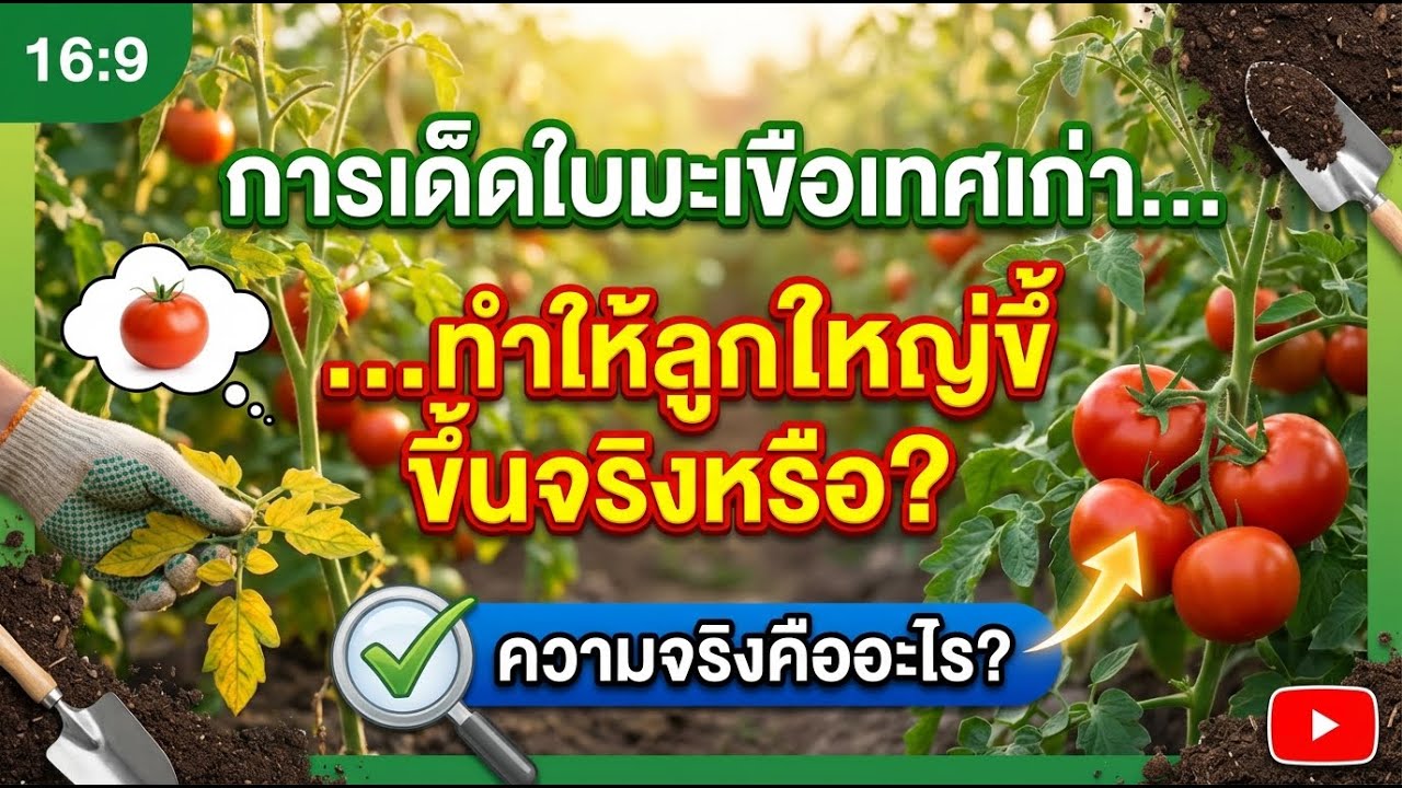 เอาใบมะเขือเทศเก่าออกแล้วลูกใหญ่ขึ้นจริงหรือ? ความจริงที่คนทำสวนต้องรู้