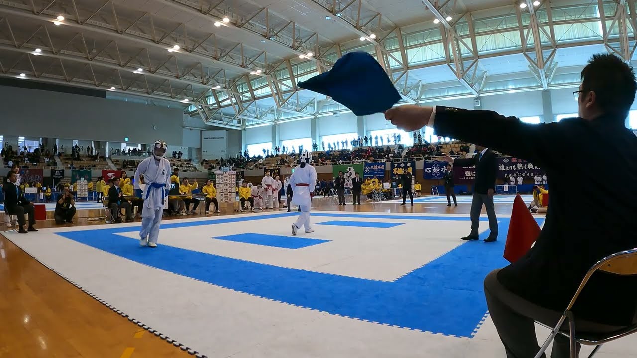 御殿場西 おかやま山陽 第39回桃太郎杯全国高等学校空手道錬成大会 女子団体組手一年生大会決勝戦 正面側