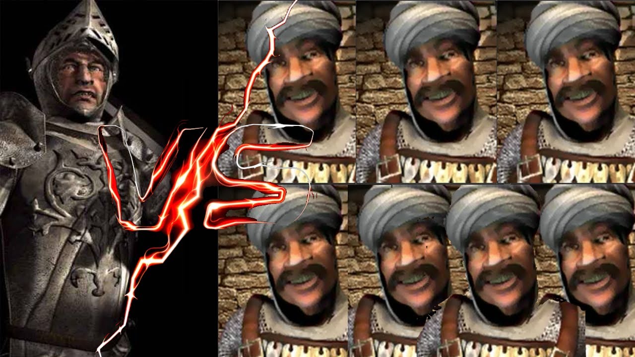 WOLF VS 7 SULTANS | Stronghold Crusader AI Battle